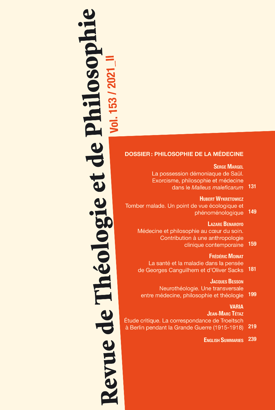 					Afficher Vol. 153 No 2 (2021): Philosophie de la médecine
				